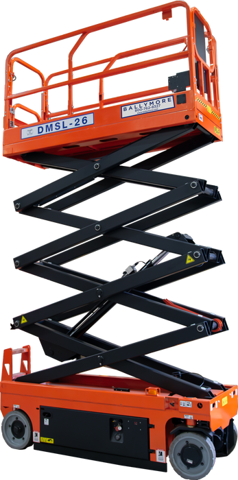 Ballymore Drivable Mini Scissor Lift 26' Platform, 500 Lb. Capacity (DMSL-26)