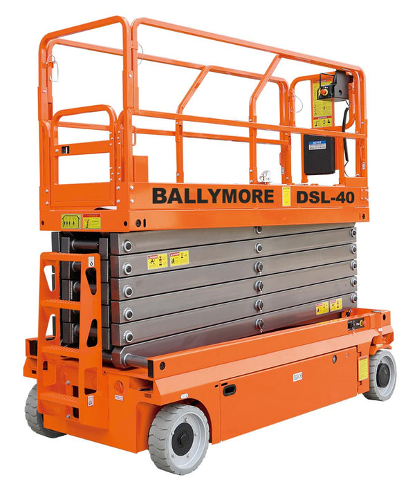 Ballymore Drivable Scissor Lift 40' Platform, 550 Lb. Capacity (DSL-40)