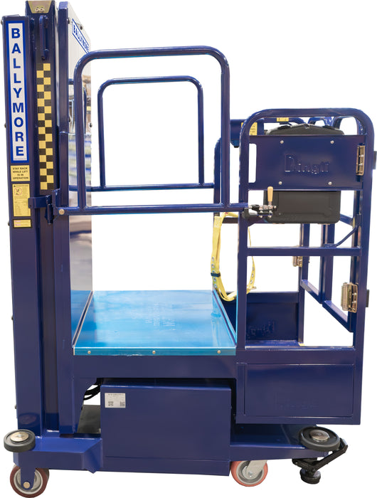 Ballymore Personnel Lift: Push-Around, Battery, 450 lb Load Capacity, 6 ft 4 in Closed Height (PS-10)