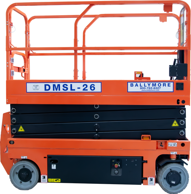 Ballymore Drivable Mini Scissor Lift 26' Platform, 500 Lb. Capacity (DMSL-26)
