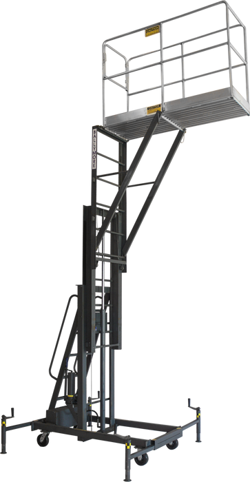 Ballymore Personnel Lift: Push-Around, Hydraulic Hand Pump, 300 lb Load Capacity, 20 ft Max. Work Height (BL-C14)