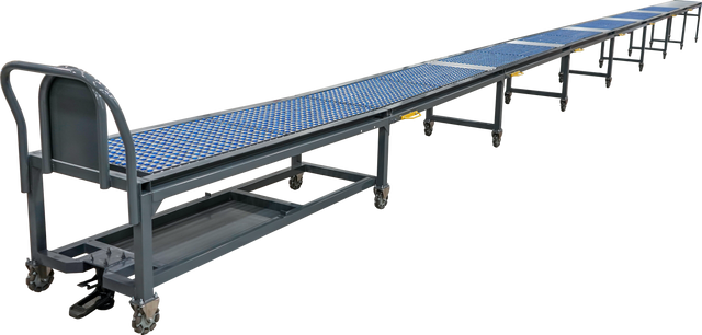 Ballymore Expandable Conveyor 10' to 60' w/ Steel Rollers, 24"W. 100 lbs per Ft. (BEXCONV-60)