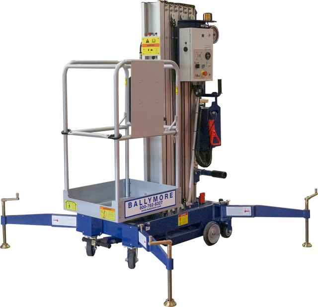Ballymore Mobile 1 Person Vertical - 30' Lift, 300 Lb. Capacity (BMVL-30)