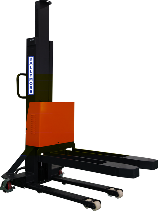 Ballymore Semi-Powered Stacker: 1,100 lb Load Capacity, 43 in x 6.3 in, 3.15 in to 54 in, Fixed (BALLYPALSLS-54)