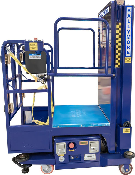 Ballymore Personnel Lift: Push-Around, Battery, 450 lb Load Capacity, 6 ft 4 in Closed Height (PS-10)