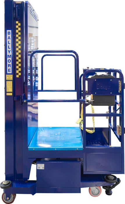 Ballymore Personnel Lift: Push-Around, Battery, 650 lb Load Capacity, 7 ft 6 in Closed Height (PS-15)