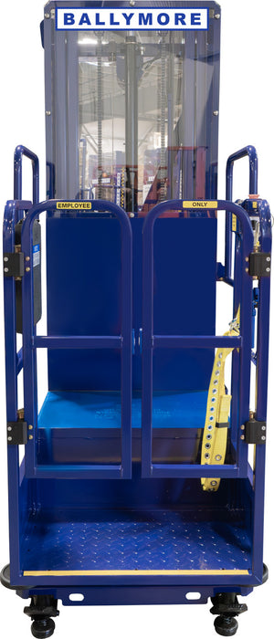 Ballymore Personnel Lift: Push-Around, Battery, 650 lb Load Capacity, 7 ft 10 in Closed Height (PS-12S)