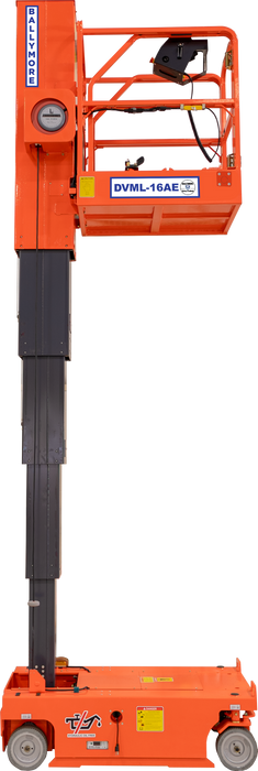 Ballymore Fully Electric Drivable Vertical Mast Lift, 15'5" Platform Height, 500 lb. Capacity (DVML-16AE)