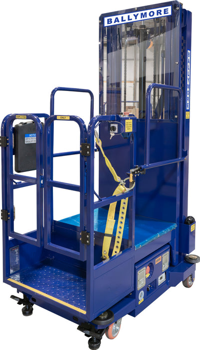 Ballymore Personnel Lift: Push-Around, Battery, 650 lb Load Capacity, 7 ft 10 in Closed Height (PS-12S)