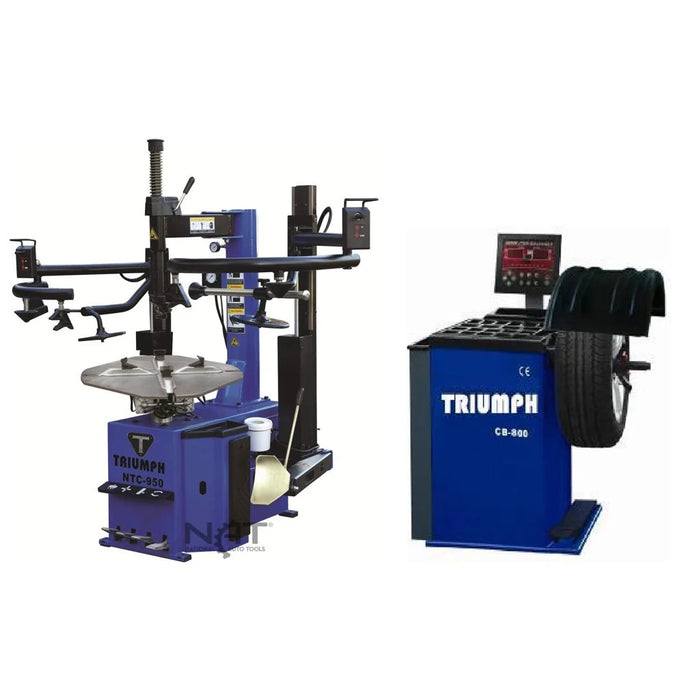 National Auto Tools NTC-950-2 Tire Changer NTB-800 Wheel Balancer Combo