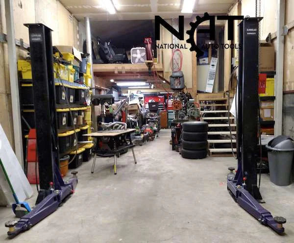 National Auto Tools C7000 7,000 Lb. Portable Two Post Auto Lift