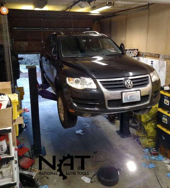 National Auto Tools C7000 7,000 Lb. Portable Two Post Auto Lift