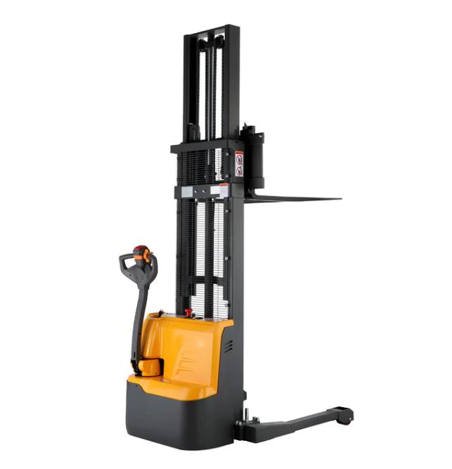 Apollolift Powered Forklift Full Electric Walkie Stacker 2640lbs Cap. Straddle Legs. 130" lifting