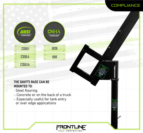 Frontline Fall DAN75-US Patriot™ Davit Confined Space System - Made in USA