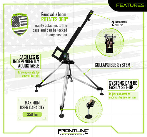 Frontline Fall QAN75-US Patriot™ Quadpod Confined Space System - Made in USA