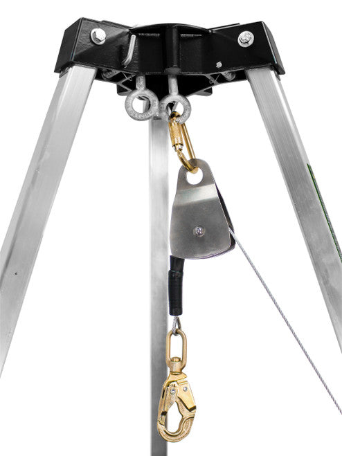 Frontline Fall TAN07RA-US Patriot™ 7' Confined Space Tripod with 3-Way Retrieval System - Made in USA