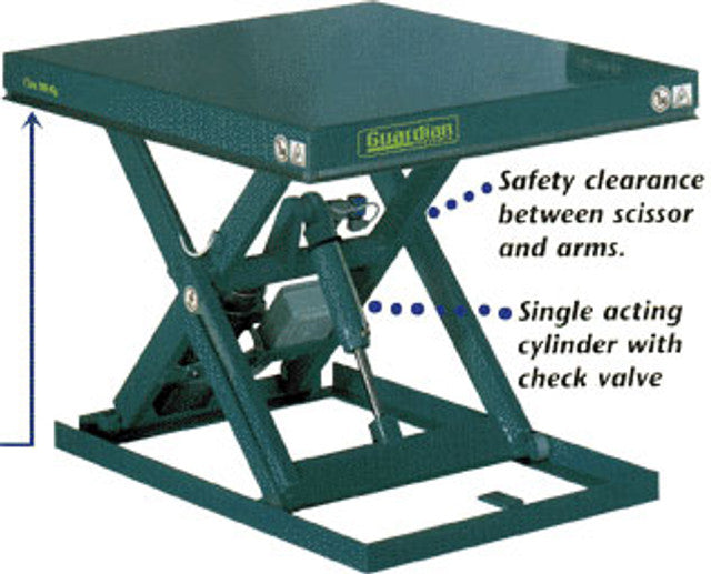 Ballymore Guardian Standard Scissor Lift Foot Control 39x59 1.1K Capacity (BM-GS-1.1K-48R-3959-F)