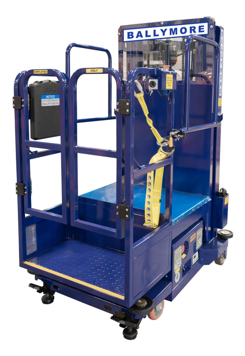 Ballymore Personnel Lift: Push-Around, Battery, 450 lb Load Capacity, 6 ft 4 in Closed Height (PS-10)