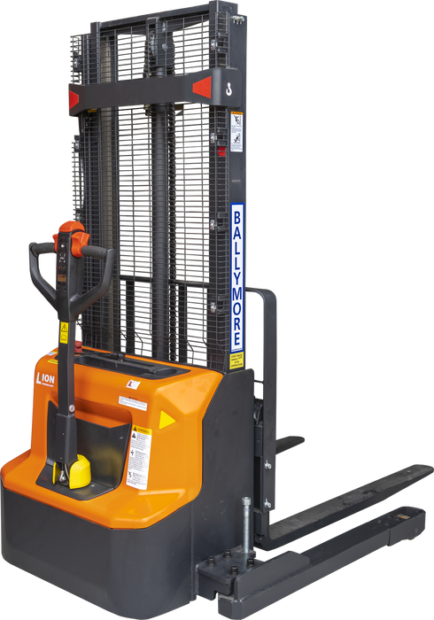Ballymore Lithium Powered Straddle Leg Walkie Electric Stacker - 2600 Lb. Capacity - 114" Lift (BALLYPAL26NSL114)
