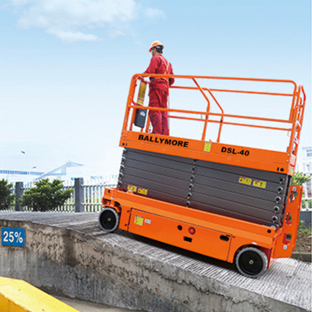 Ballymore Drivable Scissor Lift 40' Platform, 550 Lb. Capacity (DSL-40)