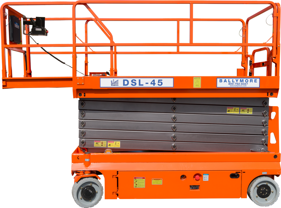 Ballymore Drivable Scissor Lift 45' Platform, 500 Lb. Capacity