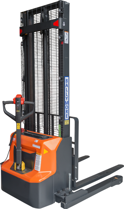Ballymore Lithium Powered Straddle Leg Walkie Electric Stacker - 2600 Lb. Capacity - 142" Lift (BALLYPALLSL26NSL142)