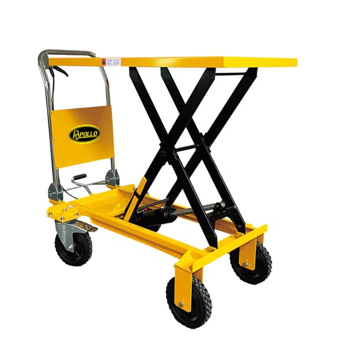 Apollolift Single Scissor Lift Table 440 lbs. 39.4 " lifting height with durable big rubber load wheel
