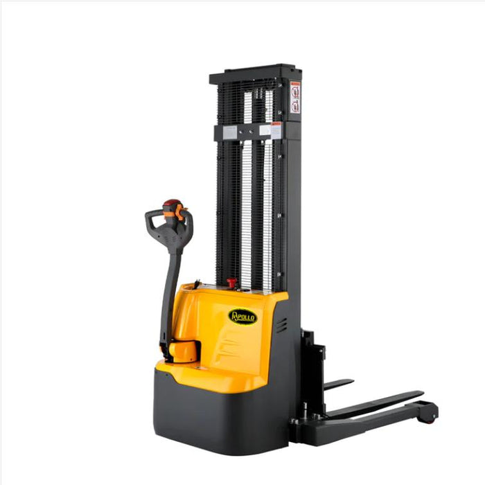 Apollolift Powered Forklift Full Electric Walkie Stacker 3300lbs Cap. Straddle Legs. 98" lifting