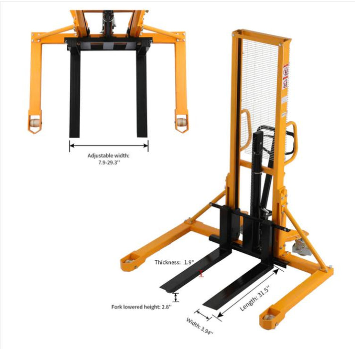 Apollolift Straddle Legs 1100lbs Cap. 63" Lift Height