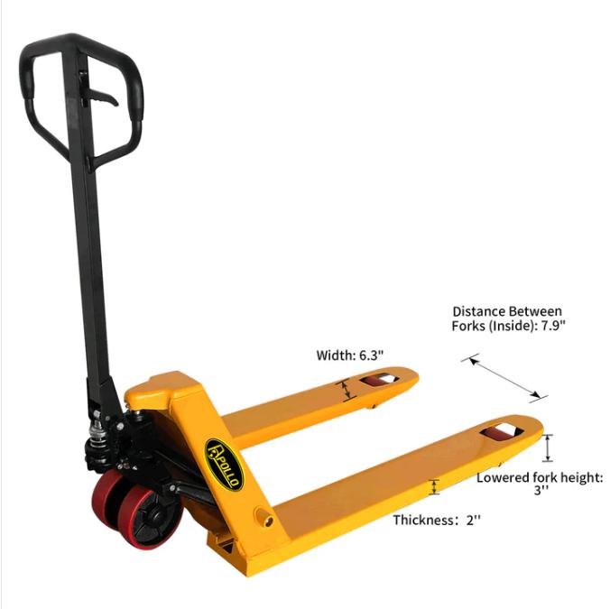 Apollolift High Quality Manual Hydraulic Pallet Jack 5500 lbs.48"x21"Fork