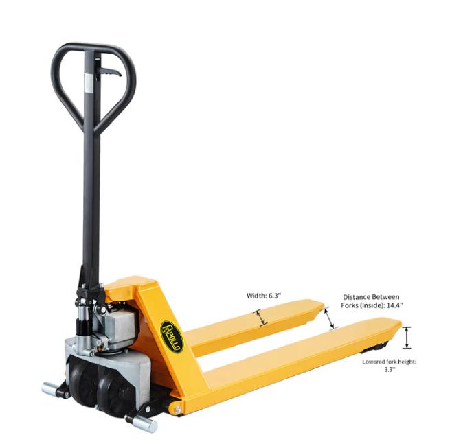Apollolift Pallet Lift 2200lbs. 45"Lx27"W Fork 3.3'' lowered. 31.5'' raised