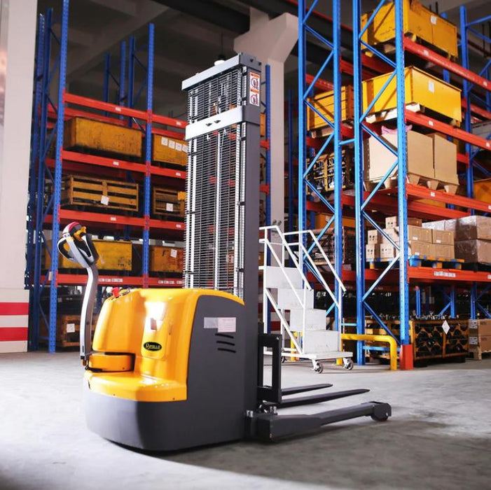 Apollolift Powered Forklift Full Electric Walkie Stacker 3300 lbs Cap. 177"Lifting