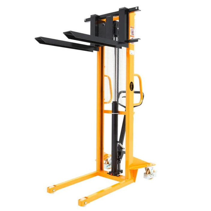 Apollolift Manual Pallet Stacker Adjustable Forks 1100lbs Cap. 63" Lift Height